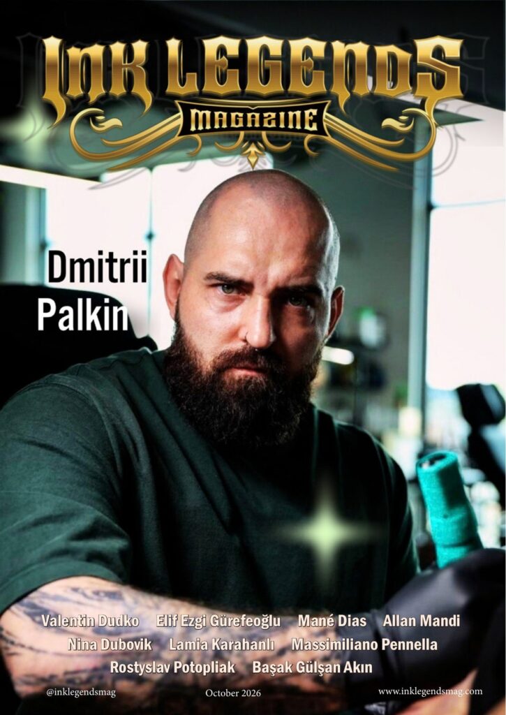 Dmitrii Palkin on the cover of Ink Legends Magazine October 2026